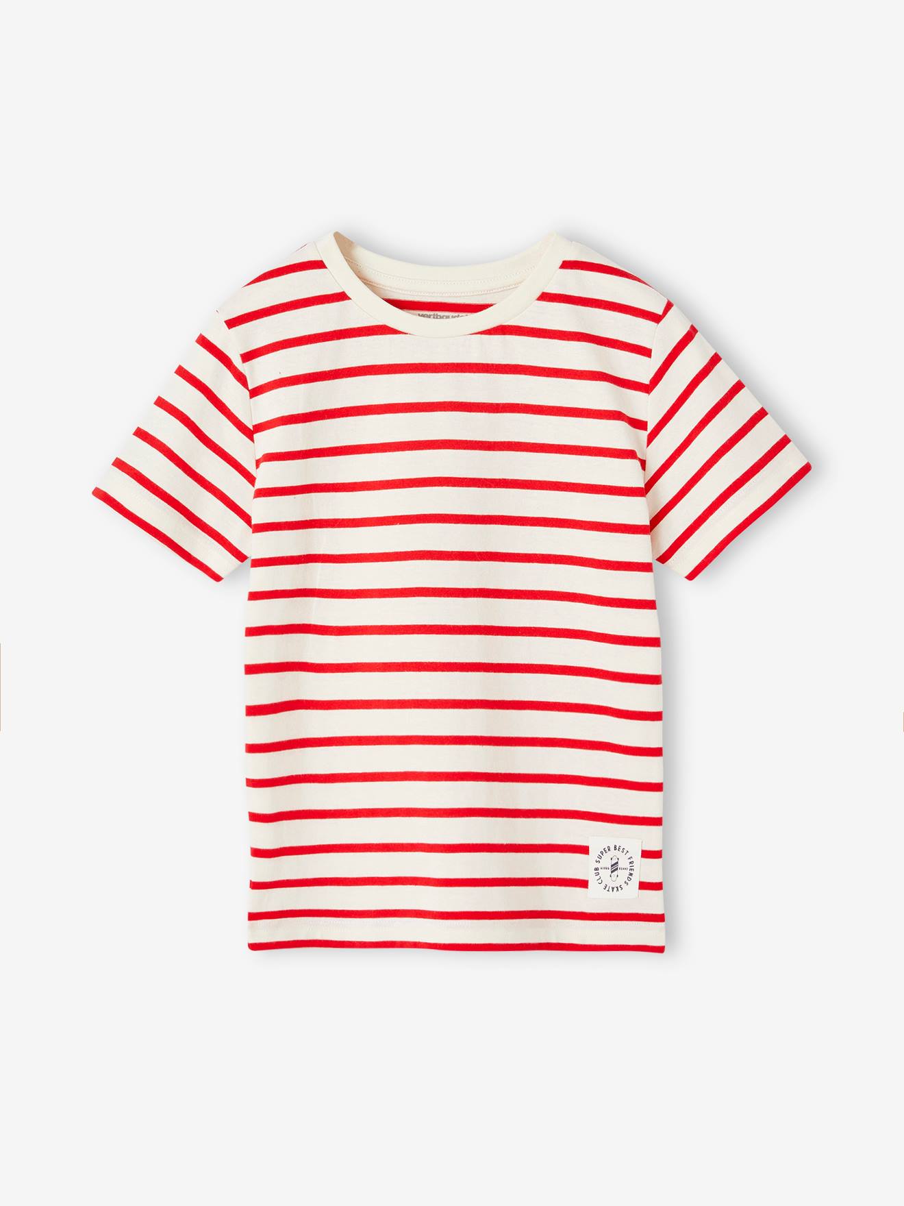 Vertbaudet Jungen T-Shirt mit Streifen Oeko-Tex - gelb gestreift