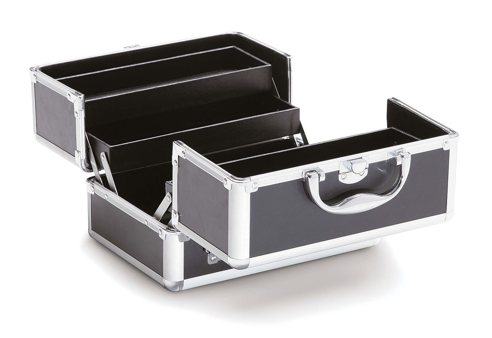 Kosmetex Kosmetikkoffer 26x18x19 cm Tragbare Werkzeugkoffer, Small Black
