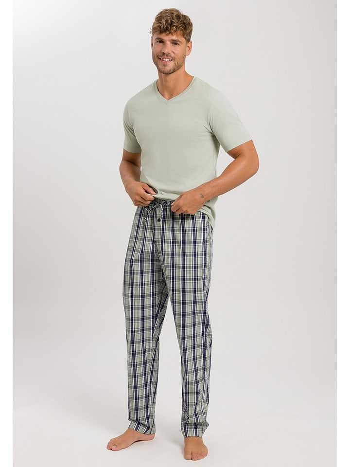Hanro Pyjama-Oberteil in Grün günstig kaufen