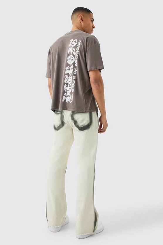 Oversize T-Shirt mit Gothic-Print