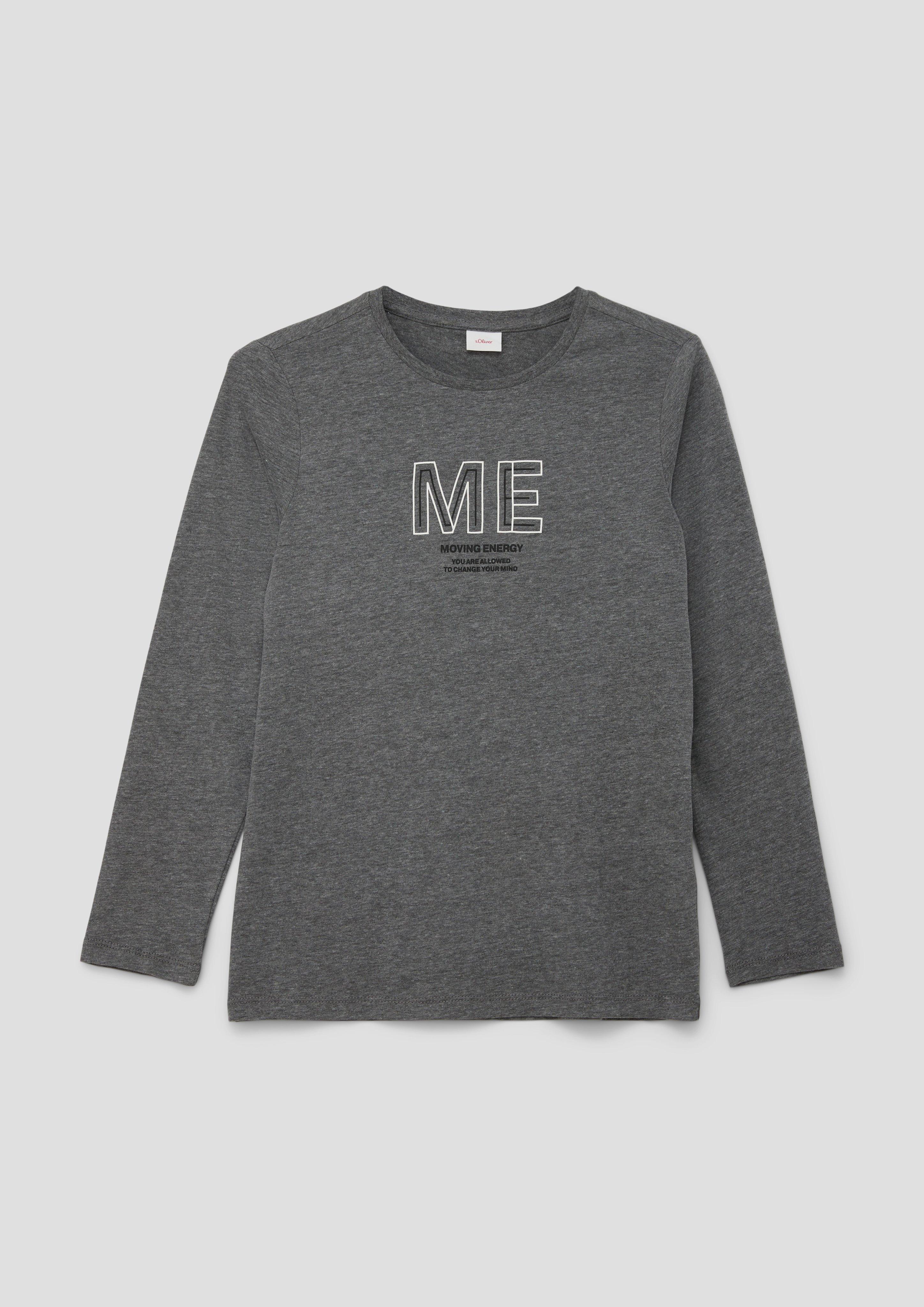 Longsleeve mit gummiertem Print  2134038-9730