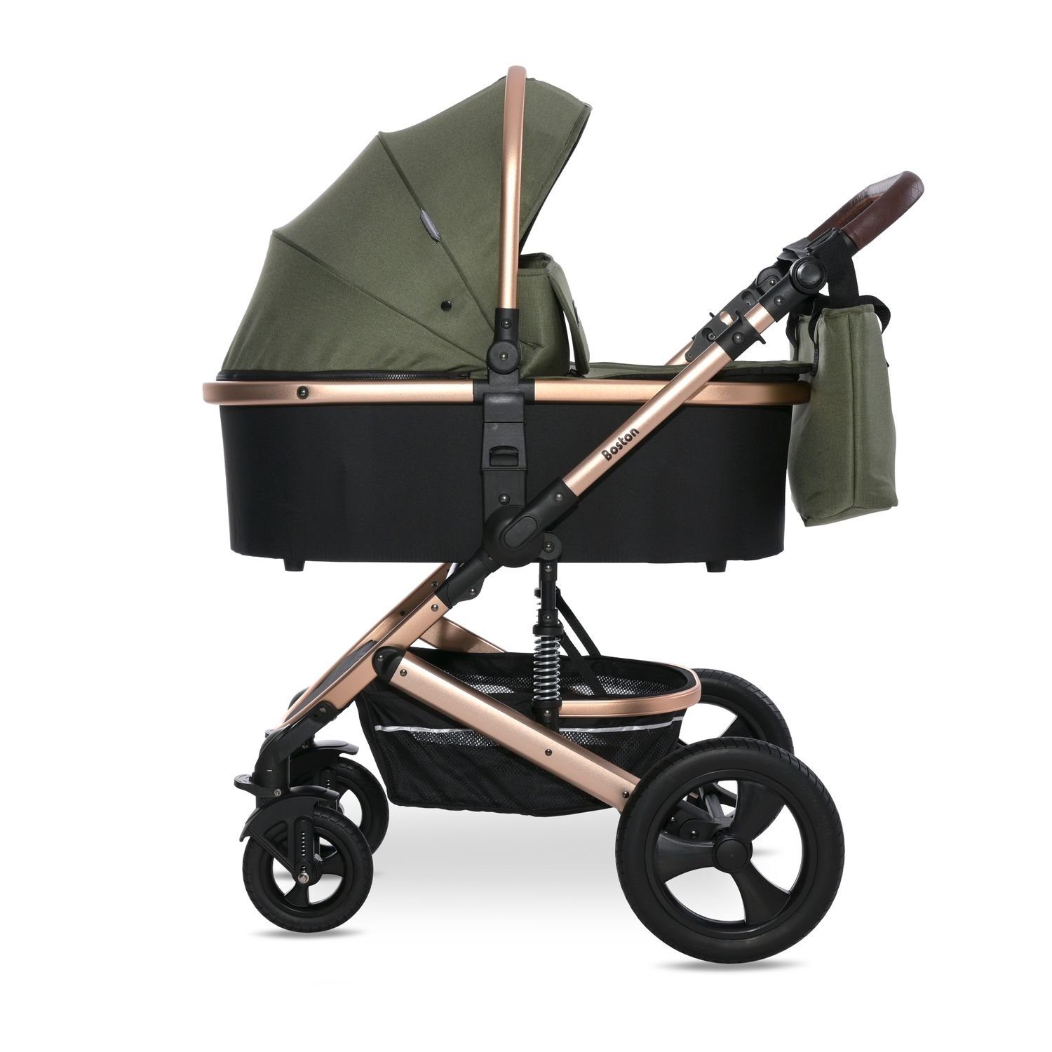 Lorelli Kombi-Kinderwagen Kombikinderwagen Boston 2 in 1, Sportsitz Babywanne Mückennetz bis 22 kg