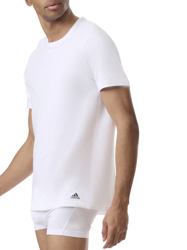 adidas T-Shirt CREW NECK in schwarz, grau, weiß günstig kaufen