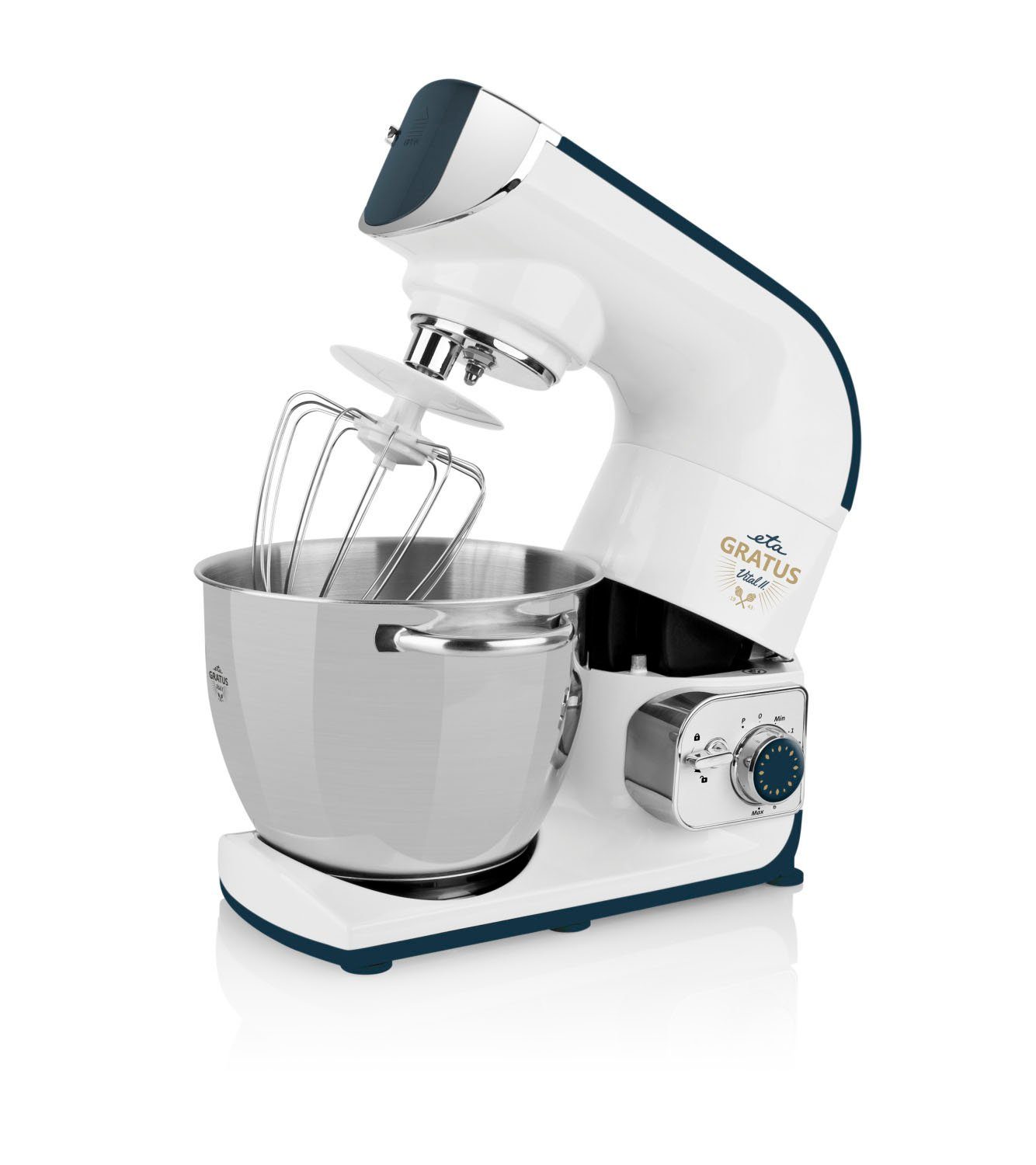eta Küchenmaschine ETA002890092, 1200 W, 5,5 l Schüssel, Gratus Vital II 1200 Watt mit Metall-Gehäuse, mit sehr viel Zubehör