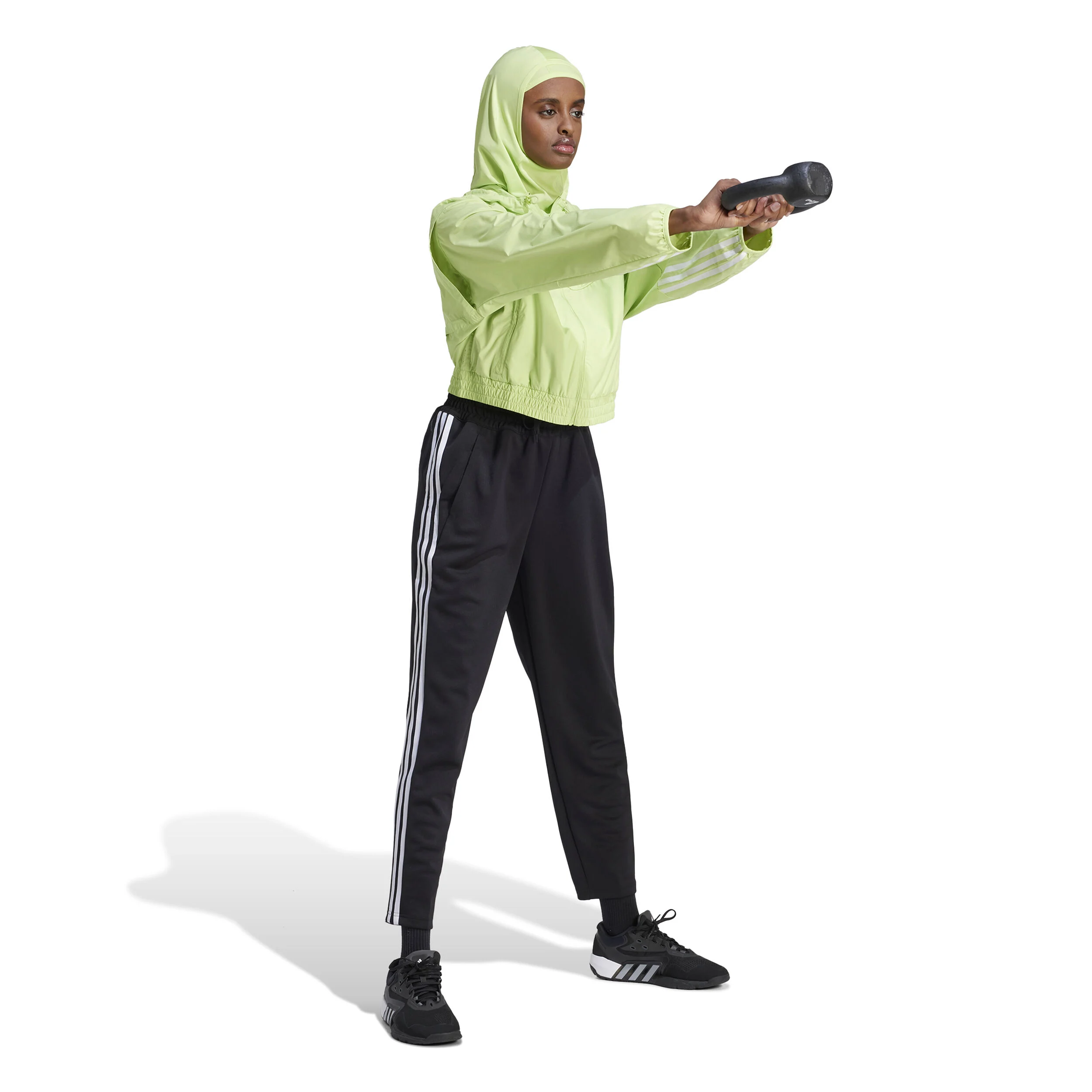 Essetials 3-Stripes Trainingshose Damen - Schwarz, Weiß