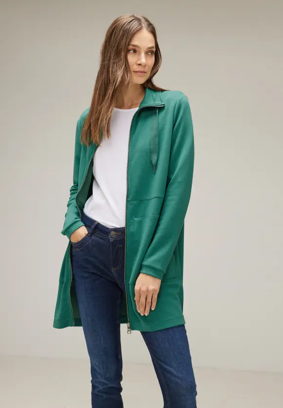 Street One Lange Sweatjacke mit Zipper