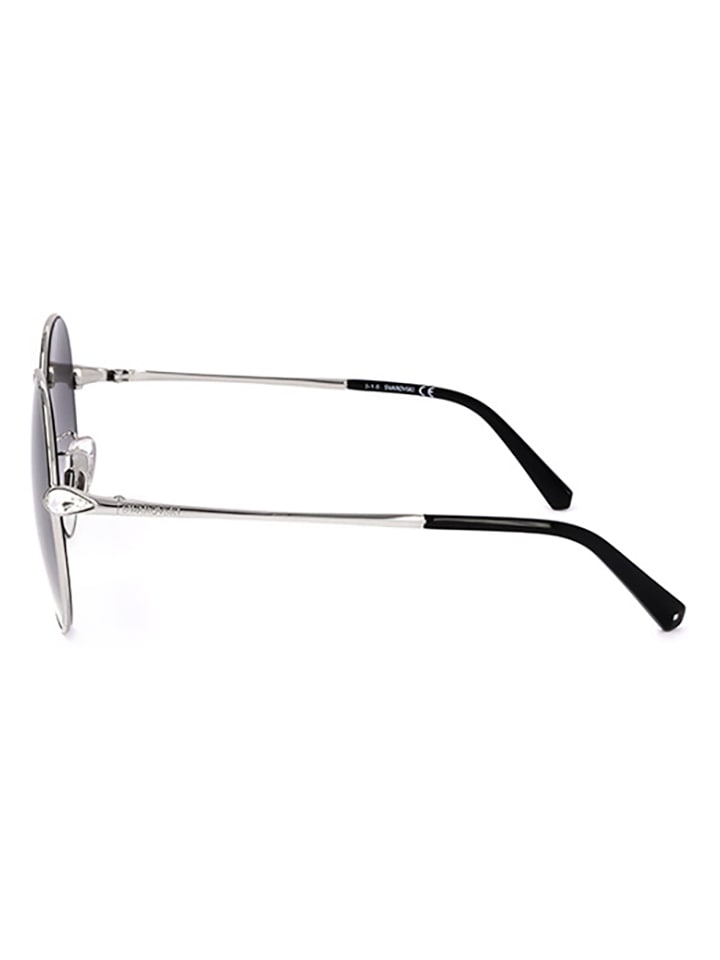 Swarovski Damen-Sonnenbrille in Silber/ Dunkelblau günstig kaufen 59