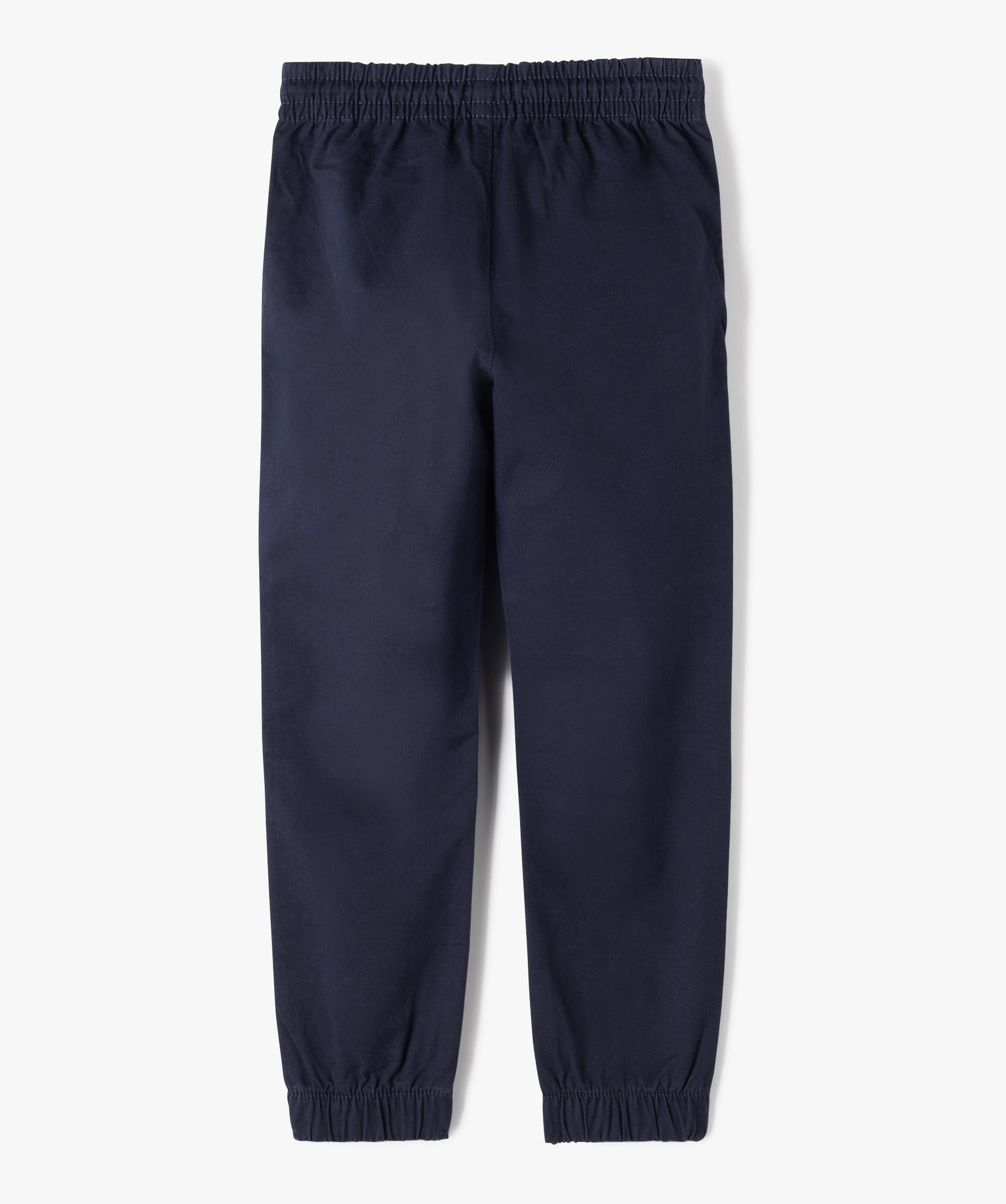 Pantalon resserré aux chevilles avec surpiqres sur les ge... marine | GEMO