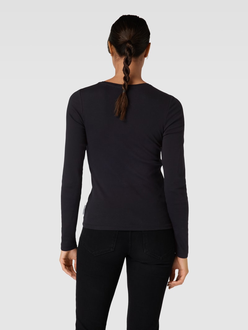 Longsleeve mit Rundhalsausschnitt in schwarz