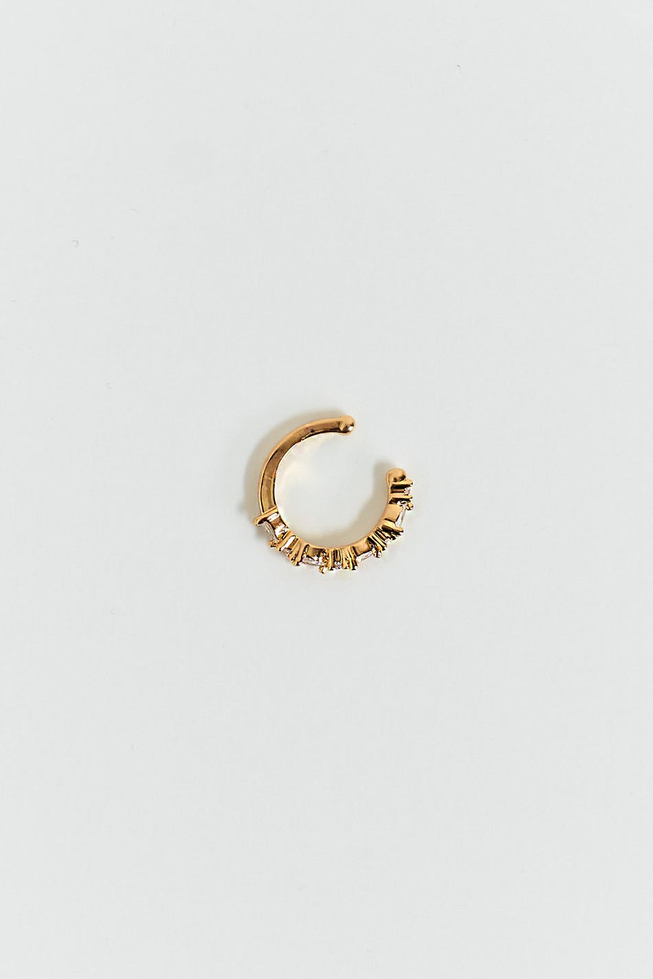 1-pack crystal gold ear cuff