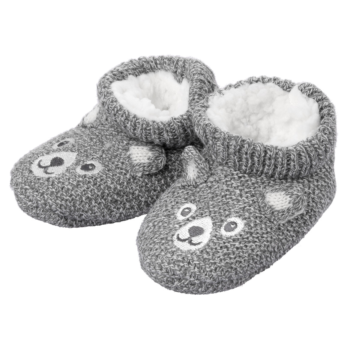 1 Paar Baby Haussocken mit Bären-Motiv