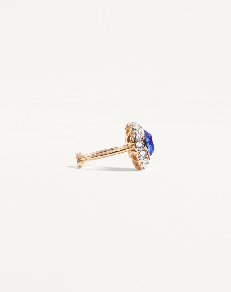 VLogo Signature Ring i Metal, Emalje og Krystaller