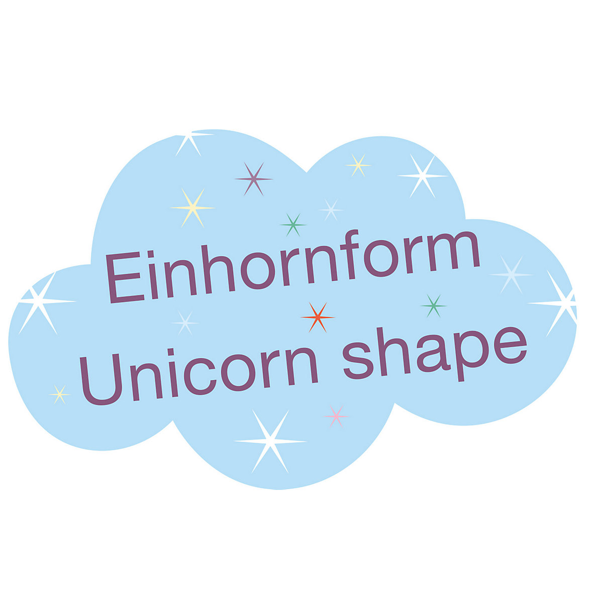 Straßenmalkreide Einhorn Glitzer, 6 Farben