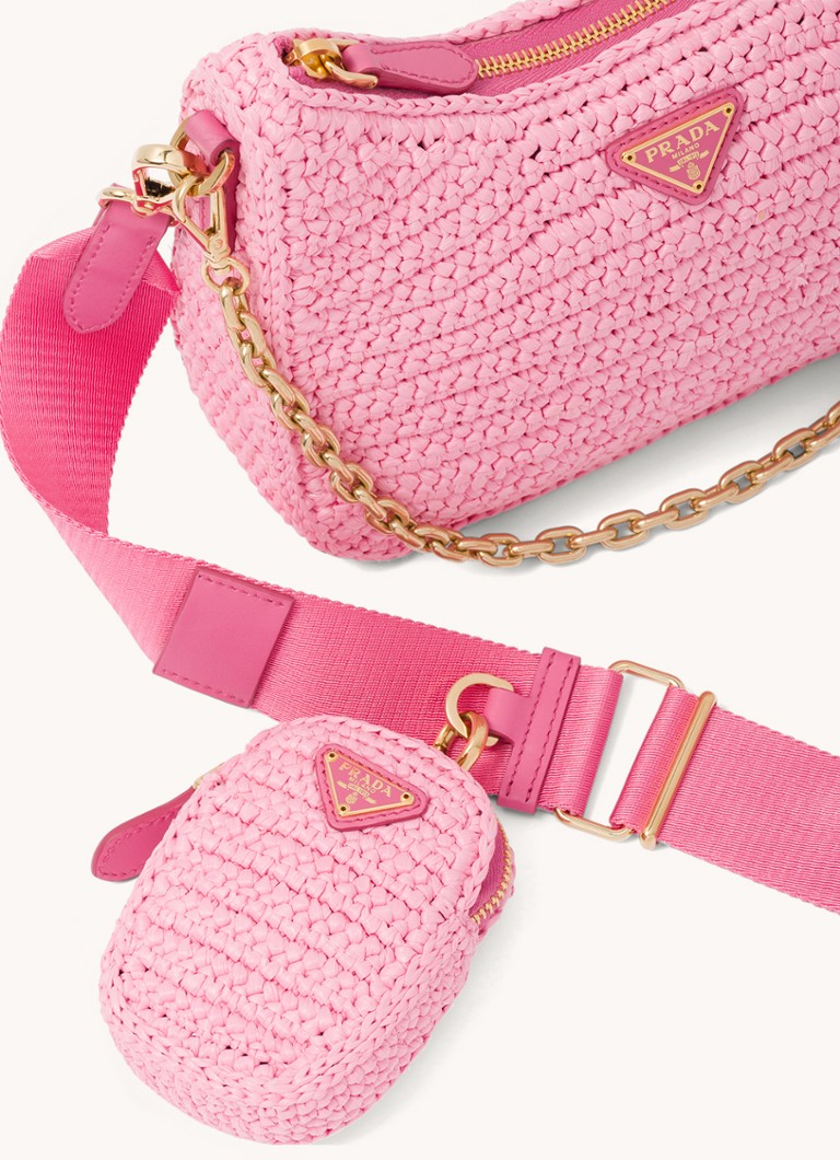 Prada Re-Edition 2005 raffia-olkalaukku