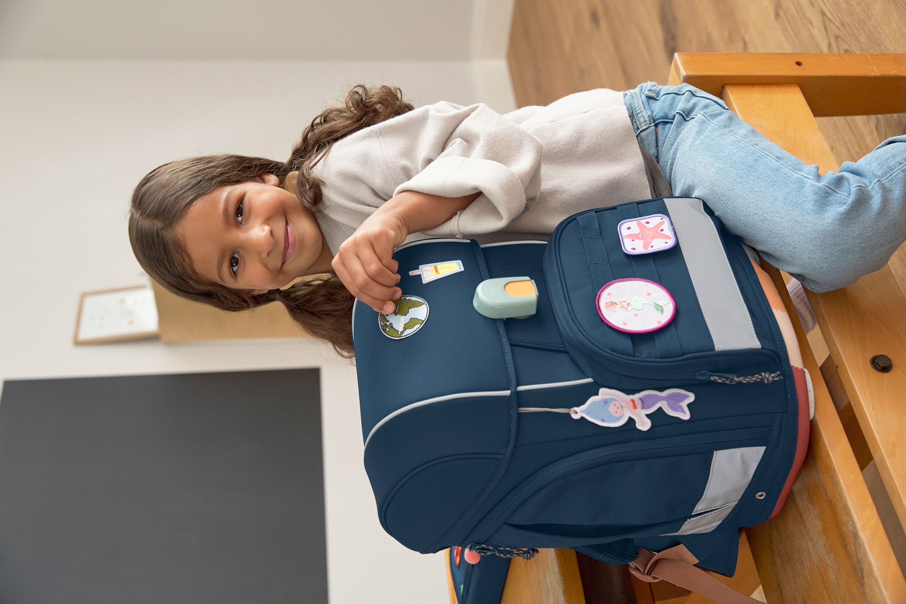 Schulranzen Set 7-teilig, Boxy Unique Navy