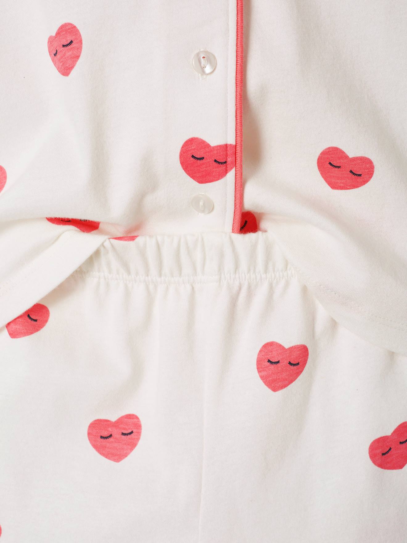 Pyjashort imprimé coeurs 