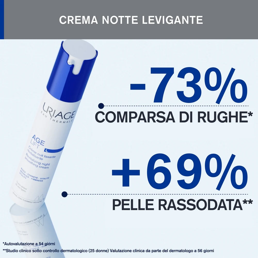 Crema de noche revitalizante y alisadora AGE LIFT - Tratamiento facial de noche para reafirmar la piel.