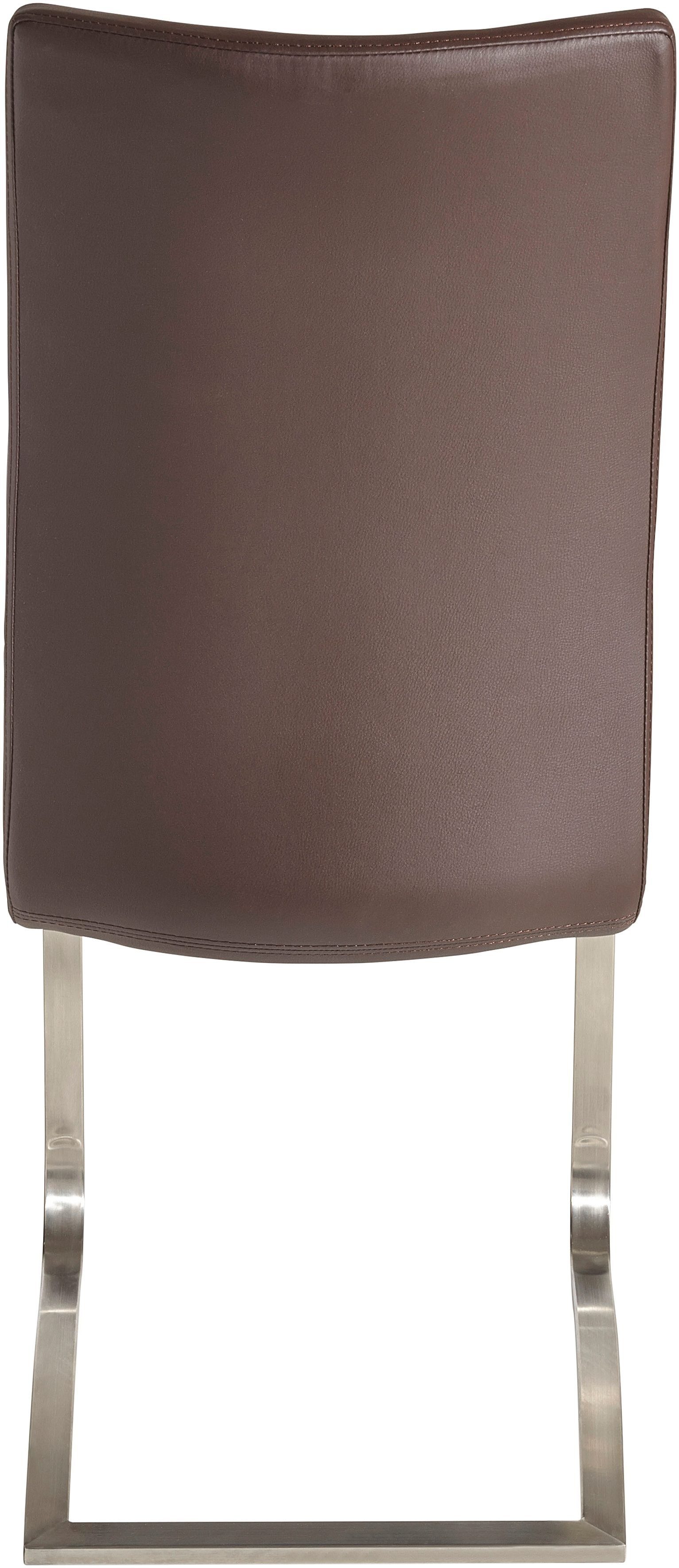 MCA furniture Freischwinger Arco (Set, 2 St), Stuhl mit Echtlederbezug, belastbar bis 130 Kg