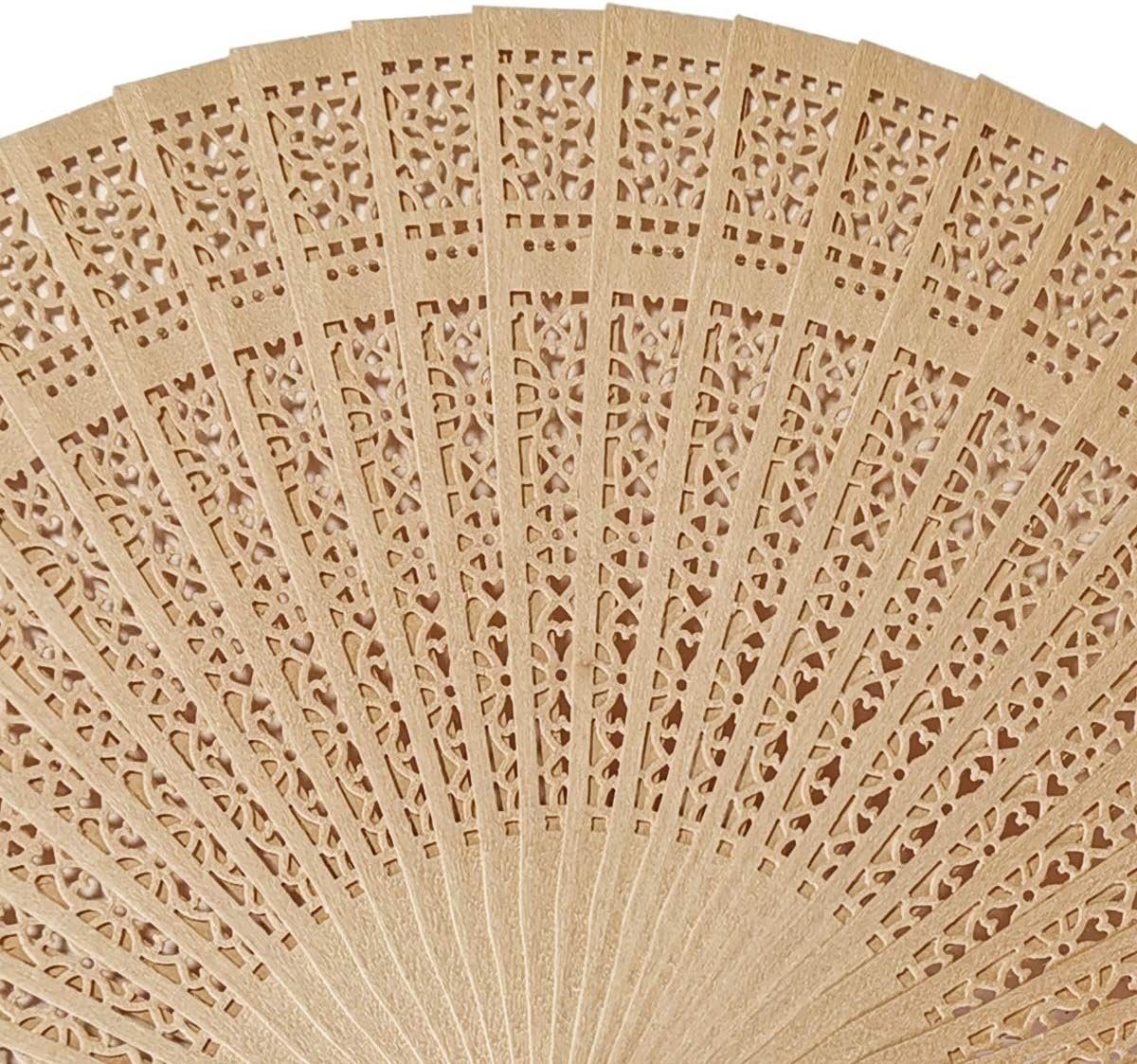 ZmdecQna Handfächer Faltbare Handfächer, Holz Geschnitzten Chinesischen Stil mit Quasten