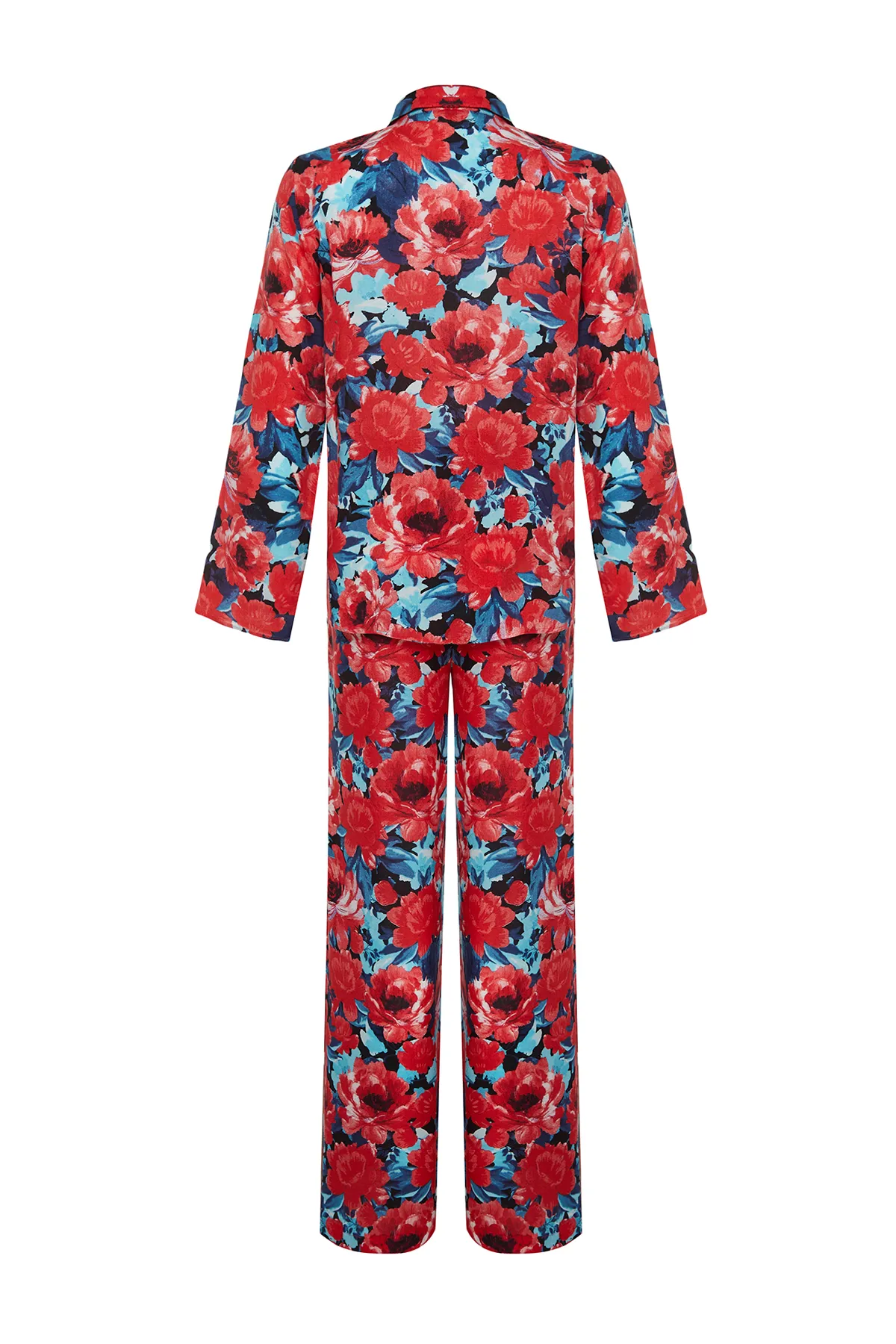 Trendyol Collection  Gewebtes Hemd-Hosen-Set mit Blumenmuster TBESS24AU00003
