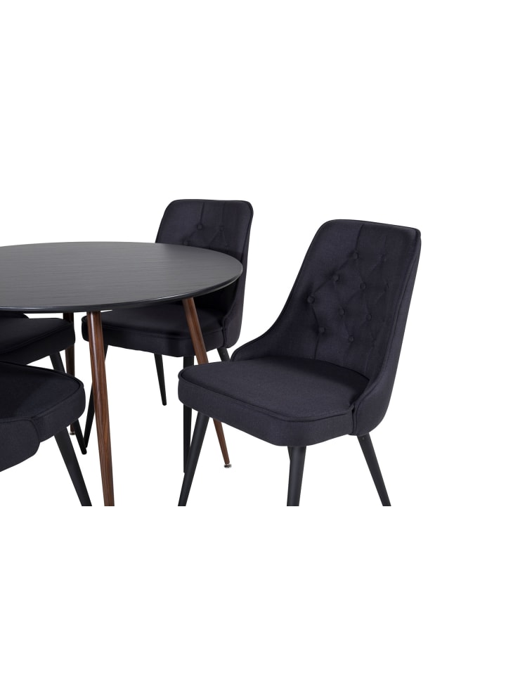 ebuy24 Essgruppe Plaza 22 (5-teilig) Schwarz 100 x 100 cm günstig kaufen onesize