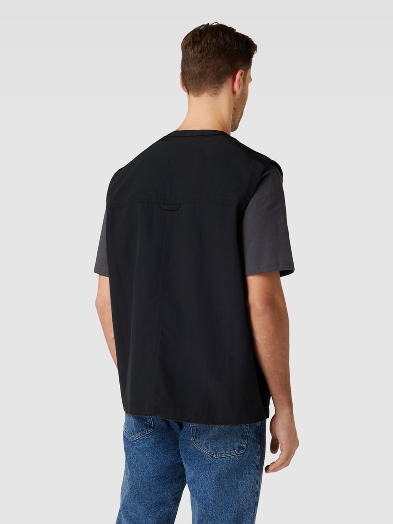 Weste mit Label-Patch Modell 'Bael' in schwarz