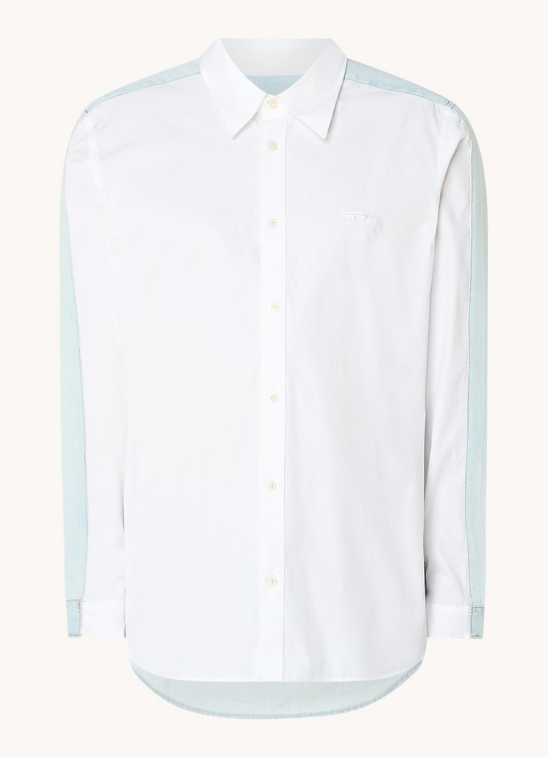 Srajca Diesel S-Simply regular fit s chambrayem
