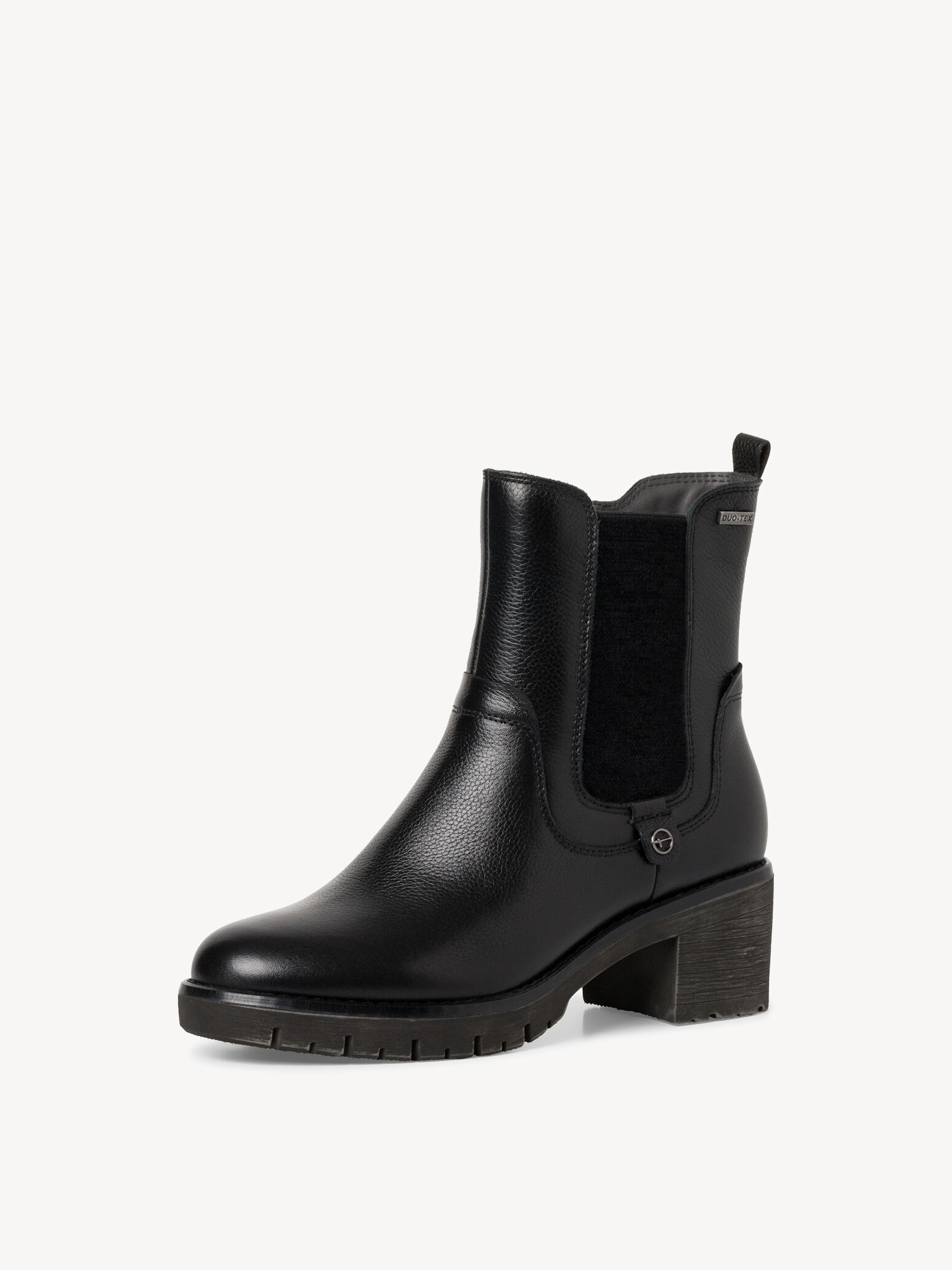 Bottine Chelsea en cuir - noir