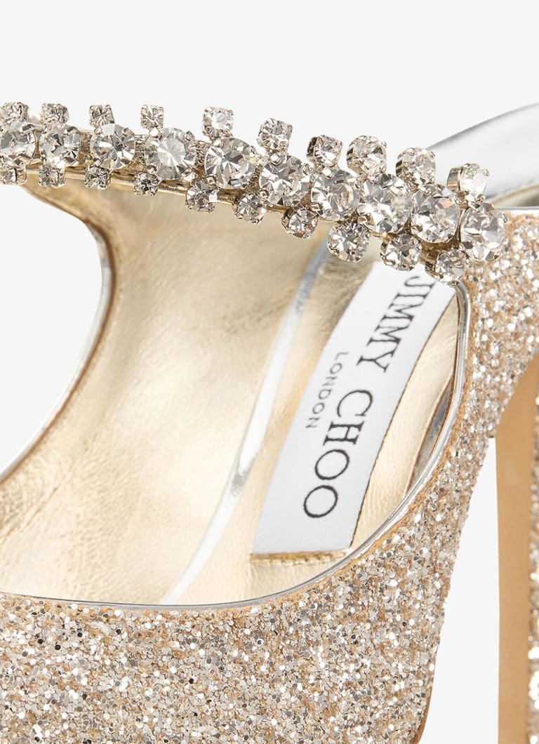 Jimmy Choo Bing 100 glitter mules