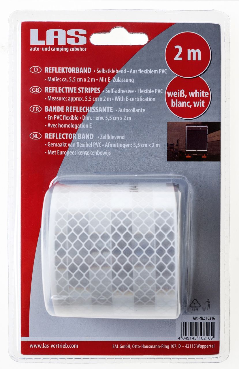 LAS Reflektorband 2 m, Weiß