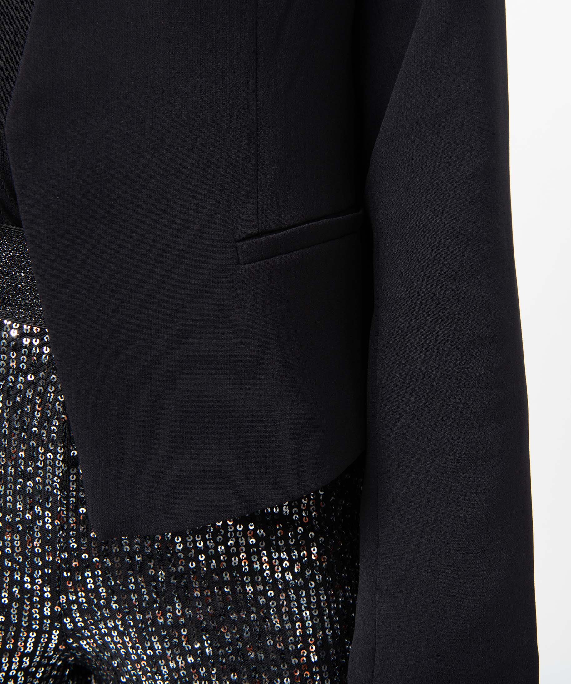 Veste femme coupe courte forme croisée noir | GEMO