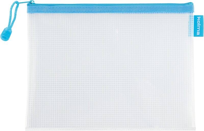 Kolma Reißverschlusstasche 08.191.39 Reißverschluss EVA (Ethylen-Vinylacetat) 24,5 (B)0,4 (T)19 (H) cm Transparent, Türkis 5 Stück