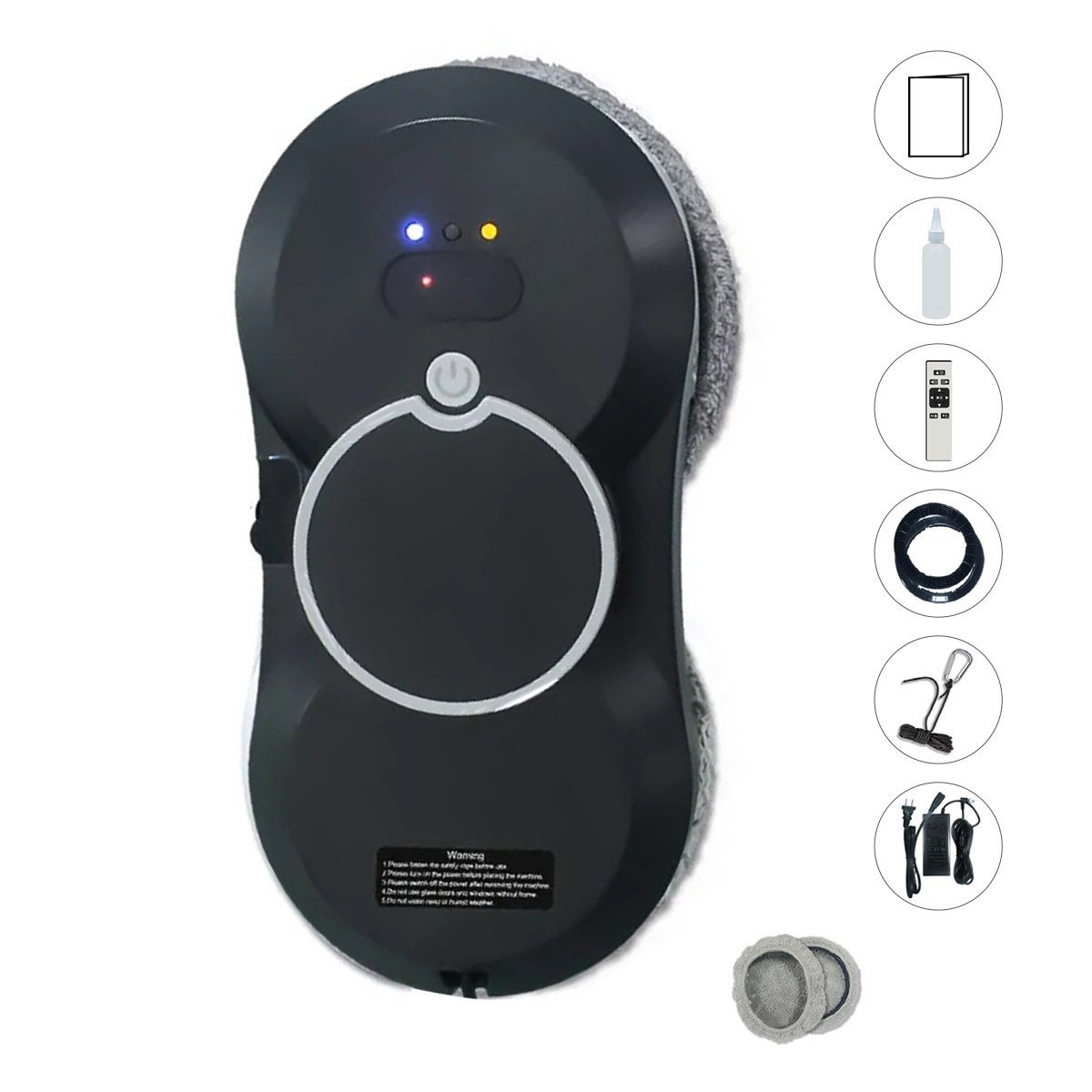 Hikeren Fensterputzroboter Fensterreiniger Roboter,Fenstersauger,5600Pa,Mit 30 ml Wassertank