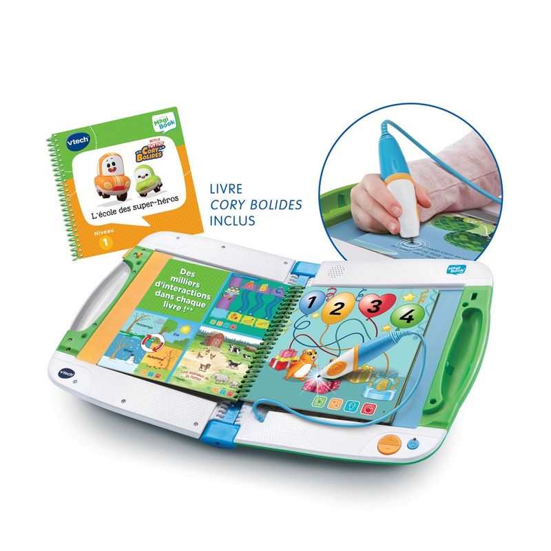 Magibook Starter vert et Livre Cory bolides Vtech