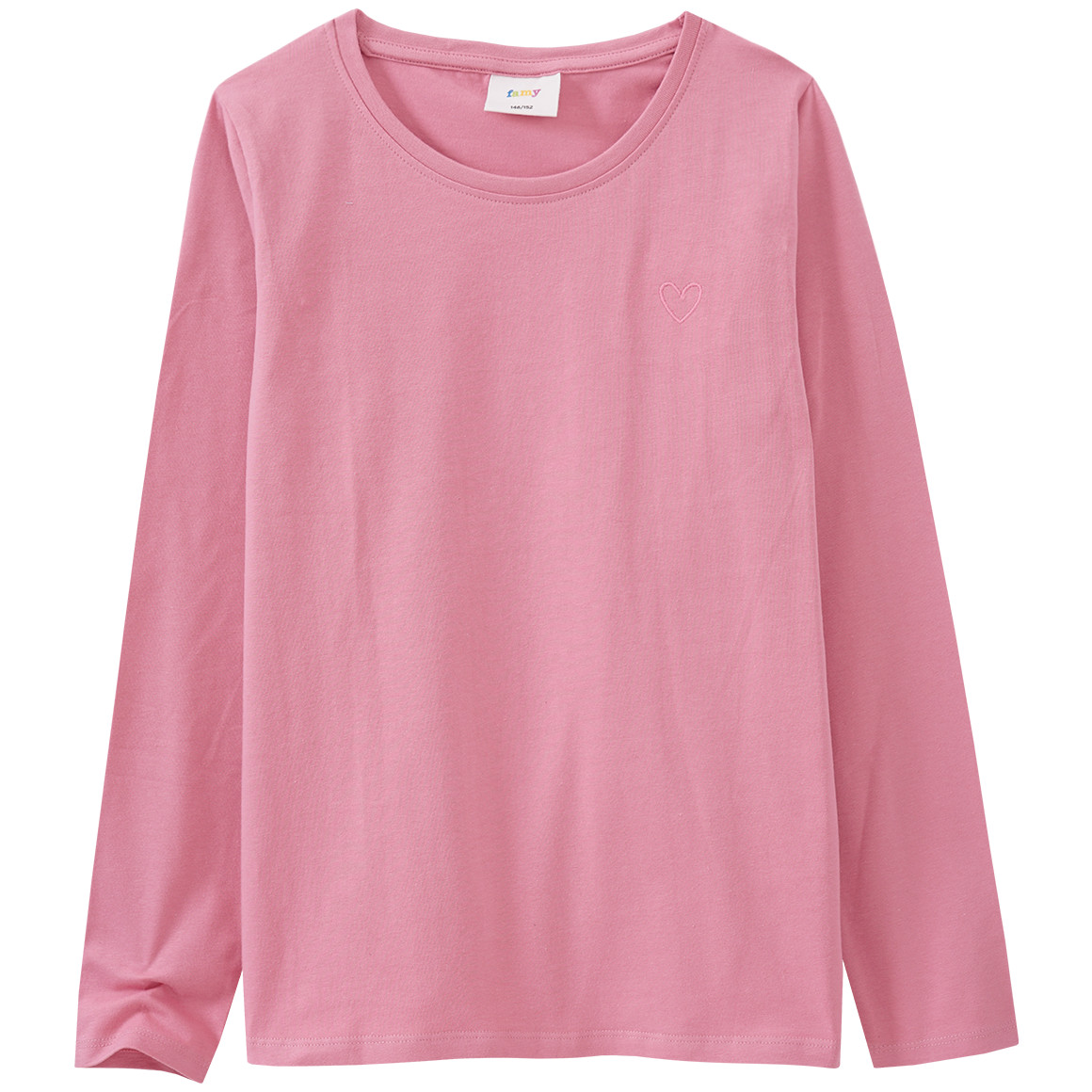 2 Mädchen Langarmshirts im Basic-Look