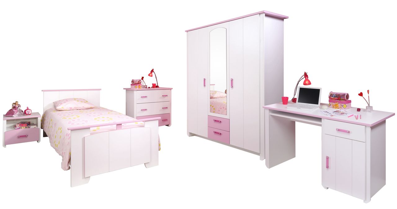 Parisot Kinderzimmer, Biotiful 13, 5-tlg., Rosa / Weiss
