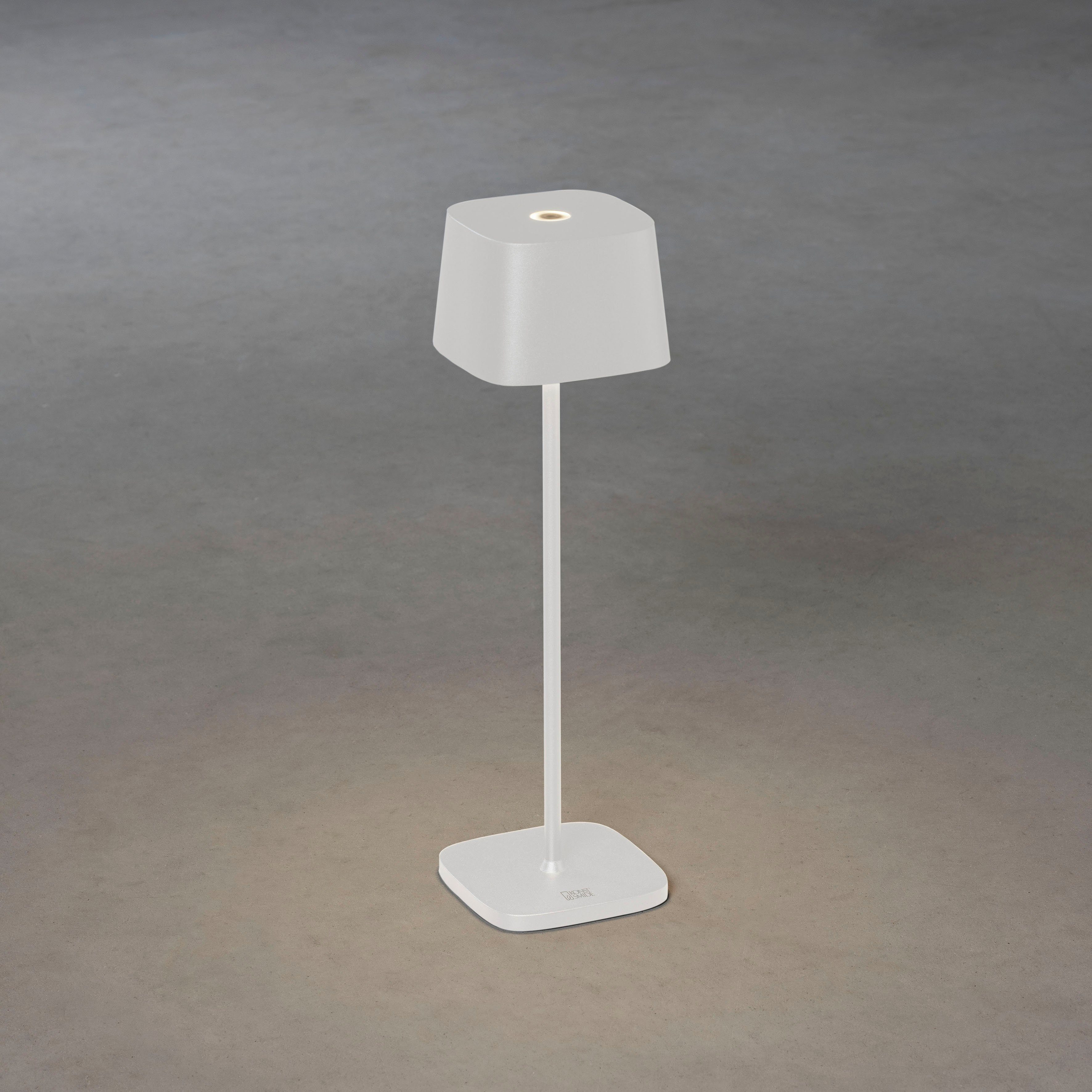 KONSTSMIDE LED Tischleuchte Capri, LED fest integriert, Warmweiß, Capri LED USB-Tischleuchte weiss, Farbtemperatur, dimmbar