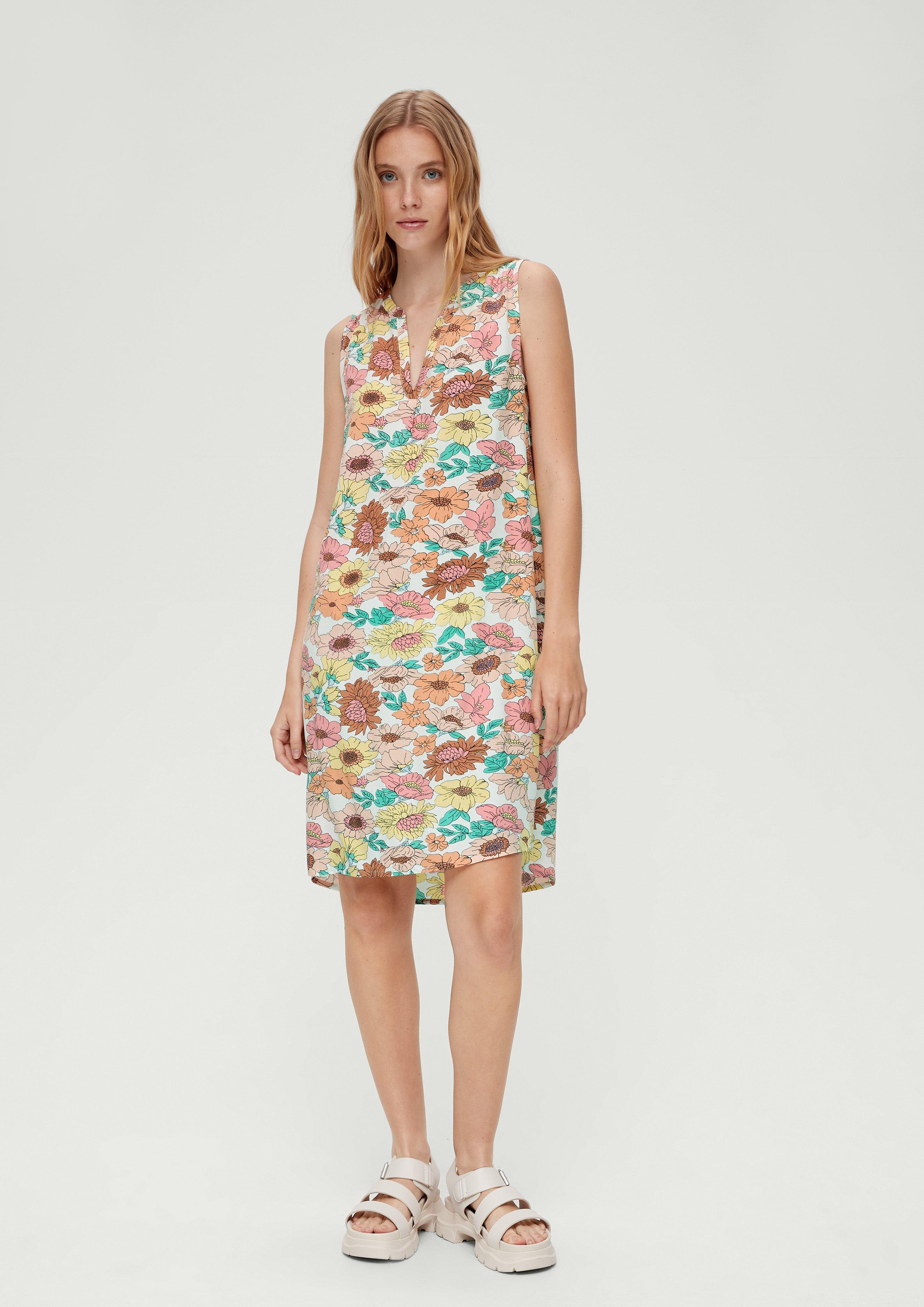 Viskosekleid mit Raffung  2130203-08A0