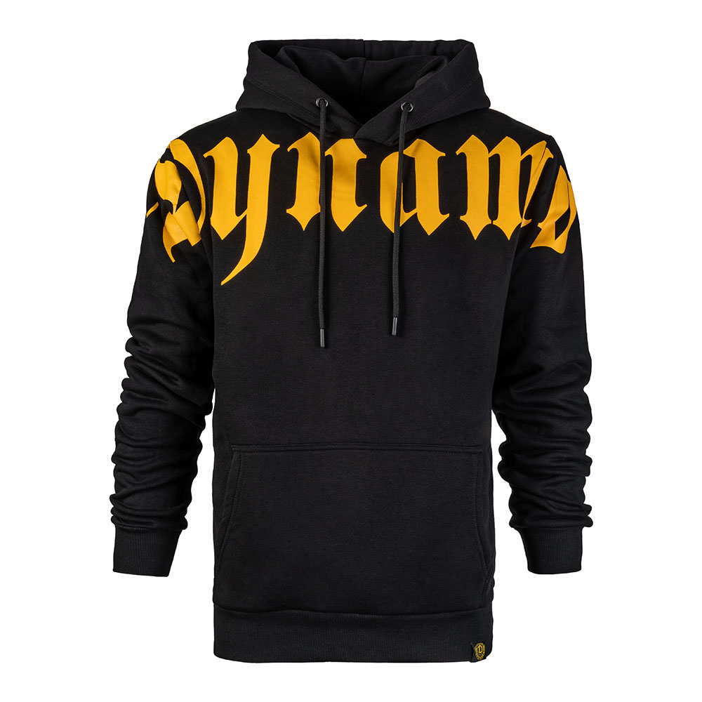 Herren Kapuzensweater PATTERN DYNAMO schwarz-gelb