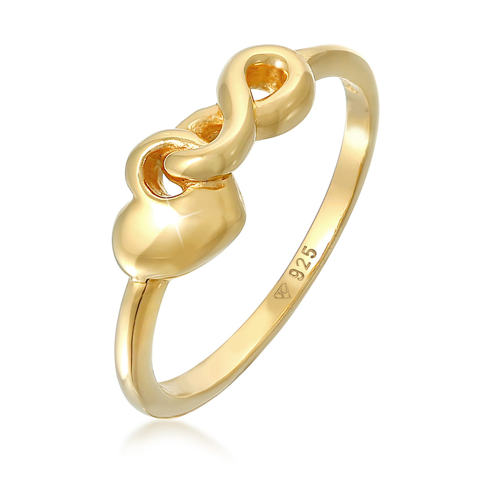Elli Elli Bague Femmes Cœur Infinité fusionné en argent sterling 925 Bague