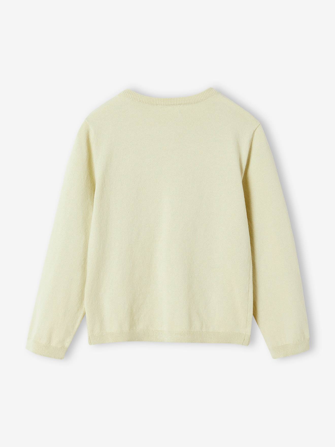 Vertbaudet Mädchen Strickjacke BASICS Oeko-Tex - mandelgrün