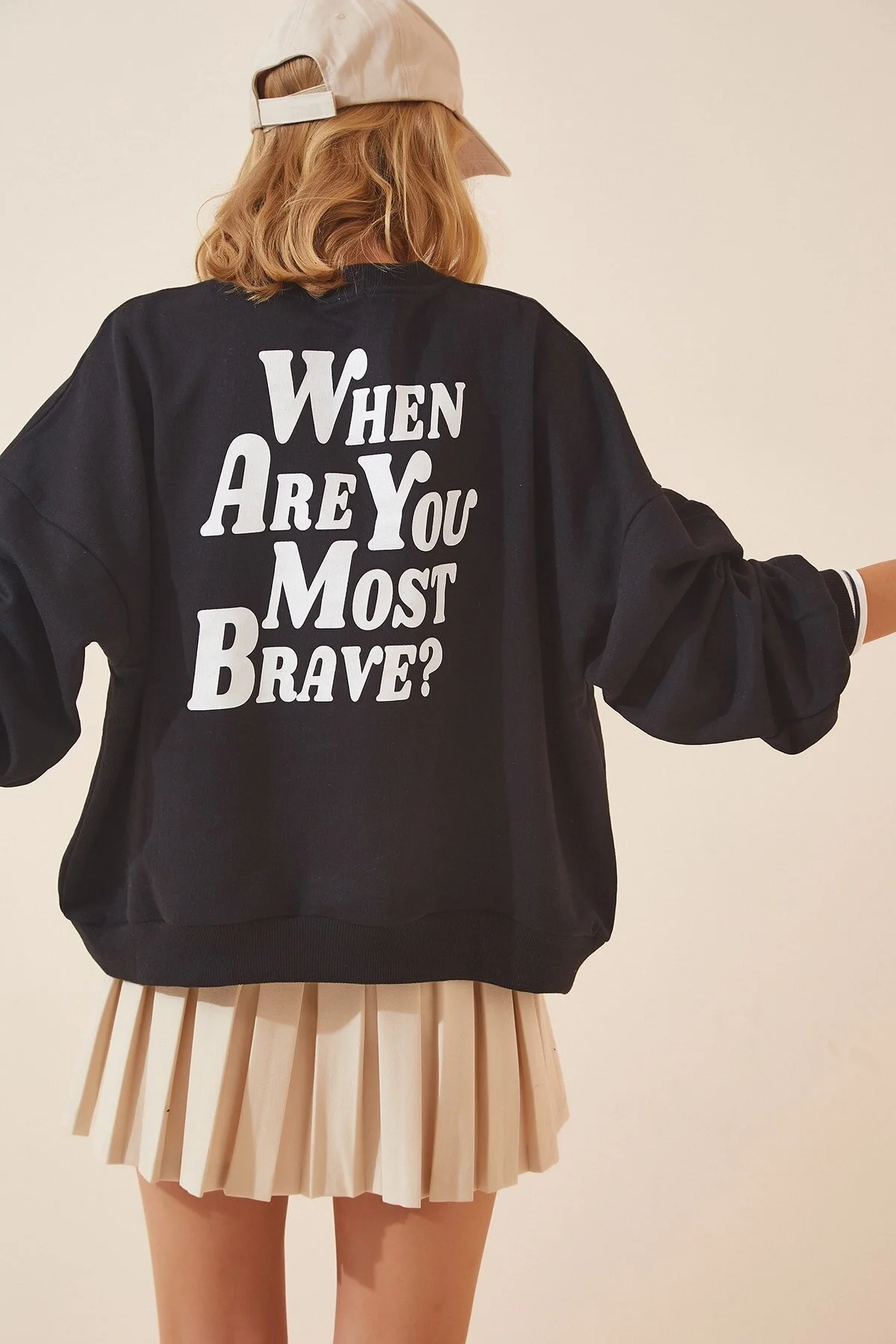 Happiness İstanbul  Sweatshirt - Schwarz - Oversized