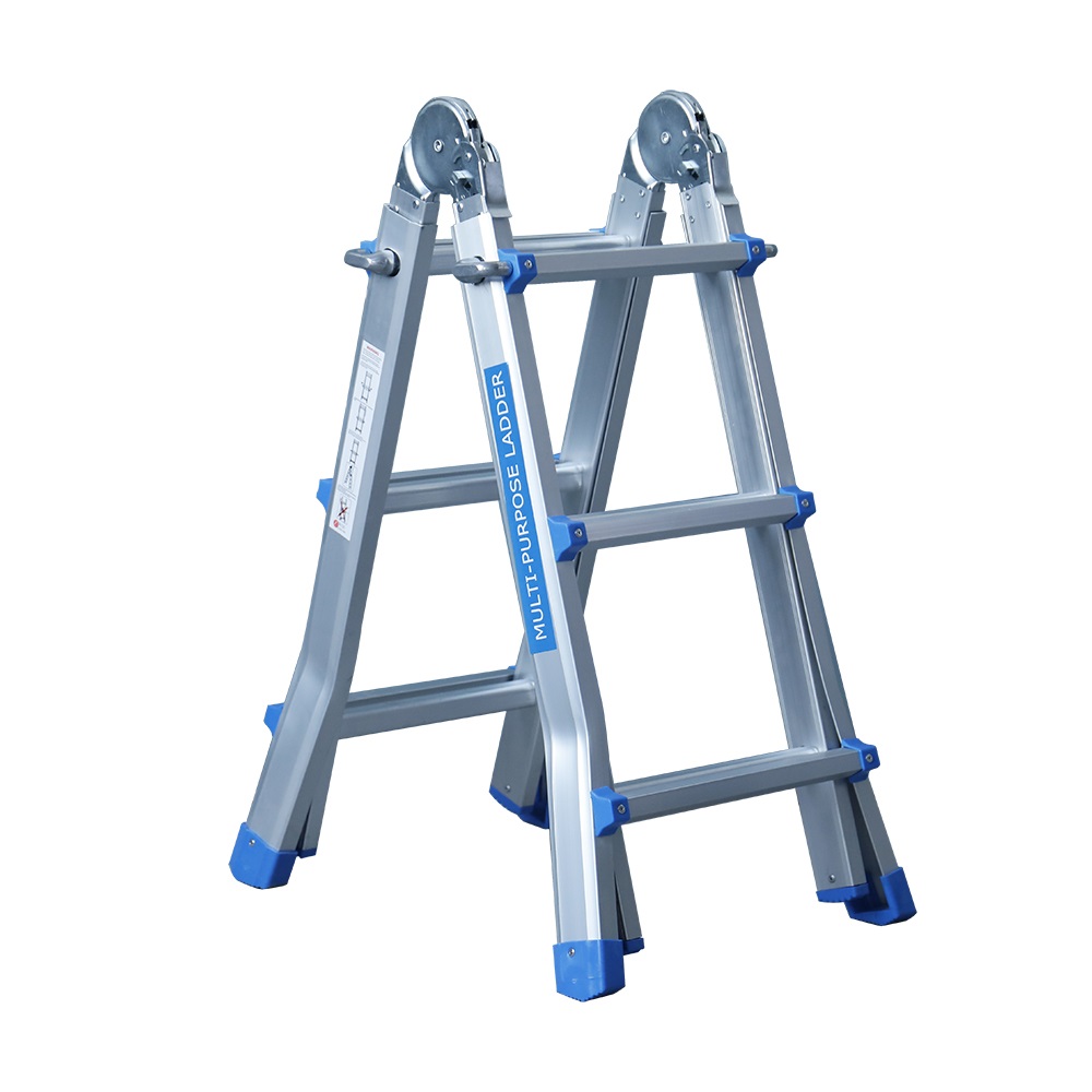 Vago-Tools Klappleiter Teleskopleiter Stehleiter 4 x 3 Mehrzweckleiter Alu Leiter