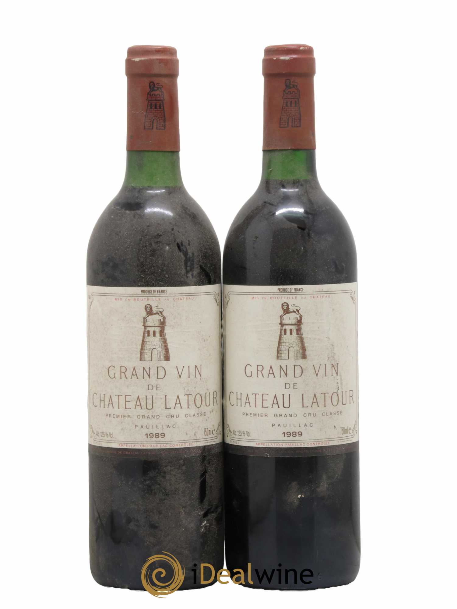 Château Latour 1er Grand Cru Classé  1989 - Lot de 2 Bouteilles