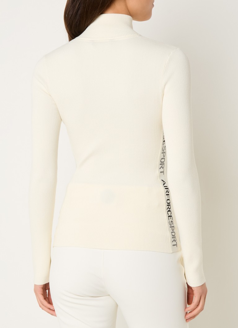 Ruby Red Air Force Ribbed Half Zip Ski Sweter