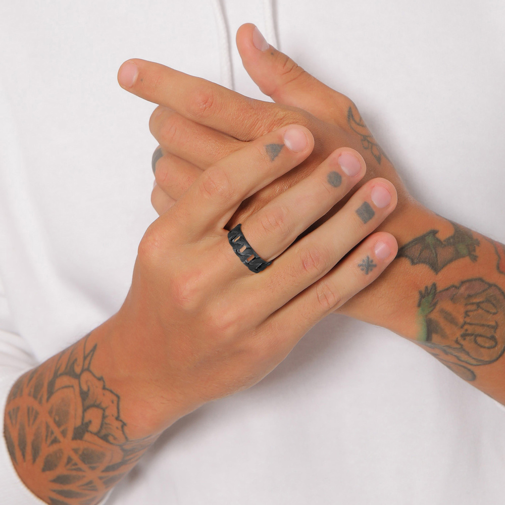 KUZZOI KUZZOI Bague Statment Massif Trend Robuste Look Rustique Bague Homme - (925/1000) Bague