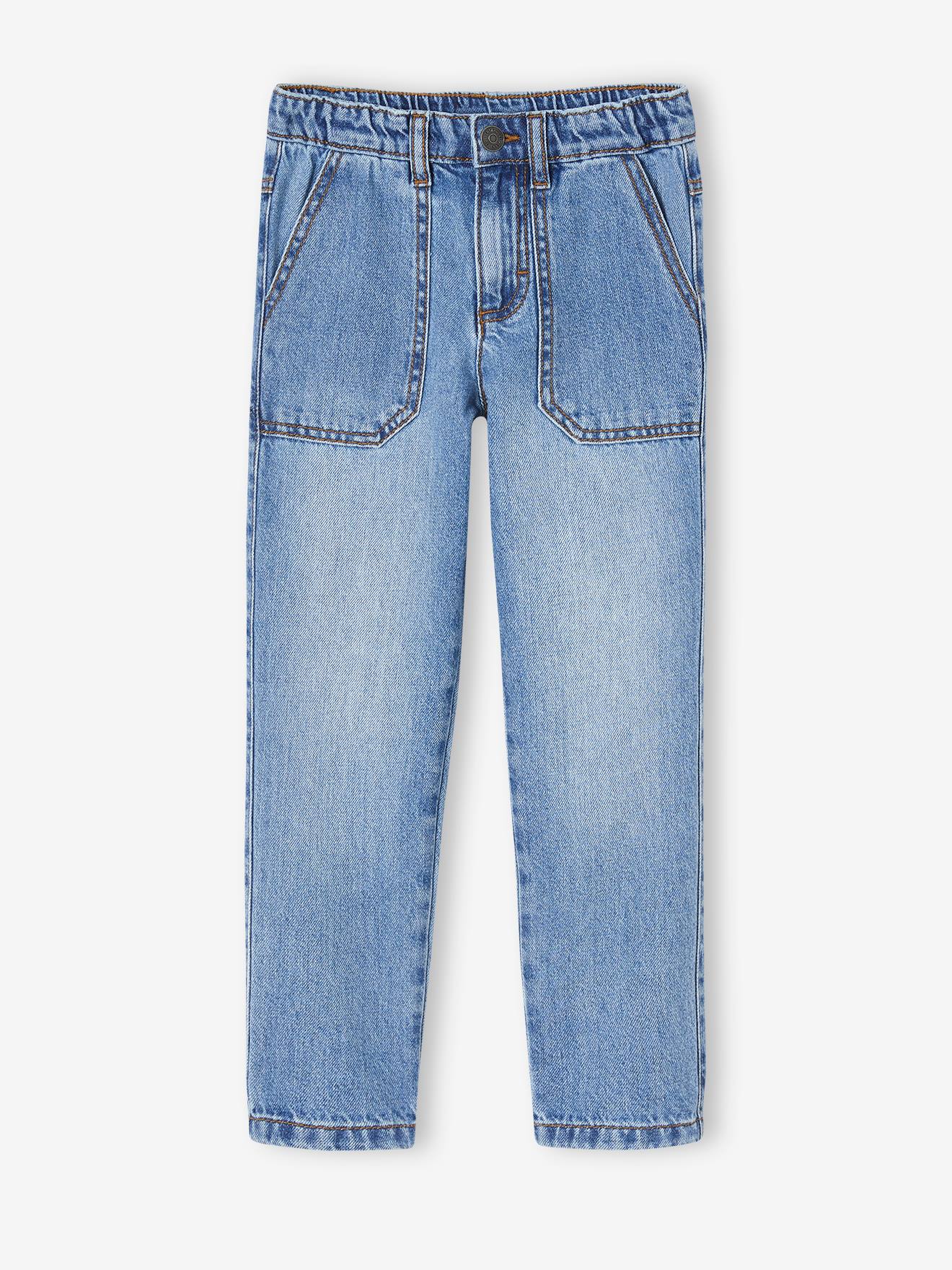 Jean large charpentier garçon denim black