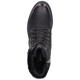 Tom Tailor Schnür Boots in schwarz