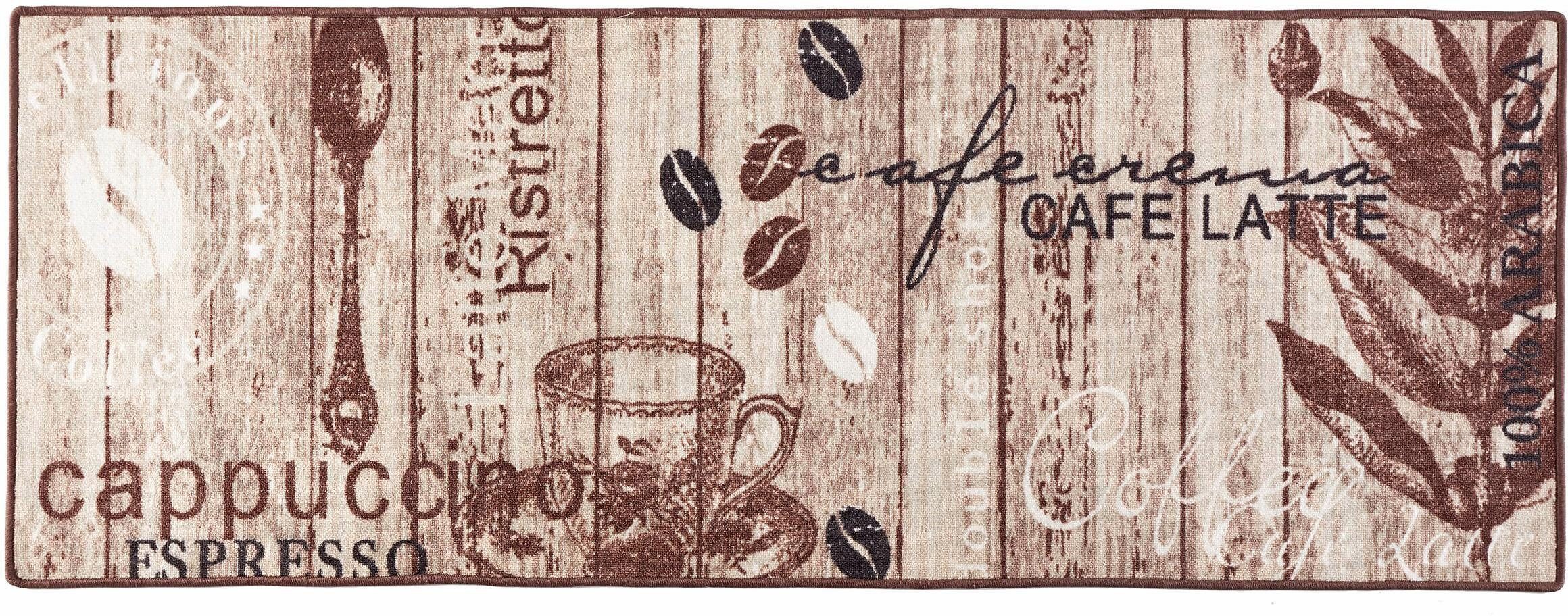 Küchenläufer Delicious Coffee, HANSE Home, rechteckig, Höhe: 8 mm, Läufer, Rutschfest, Küchenteppich, Küche, Teppich, Pflegeleicht