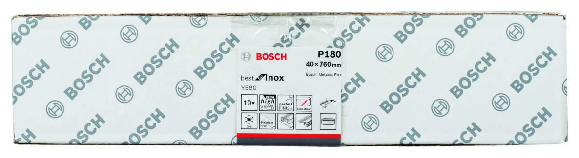 Bosch Blue Zubehör 2608608Z45 Schleifpapier Y580 K180 10 Bänder 40x760mm Edelstahl